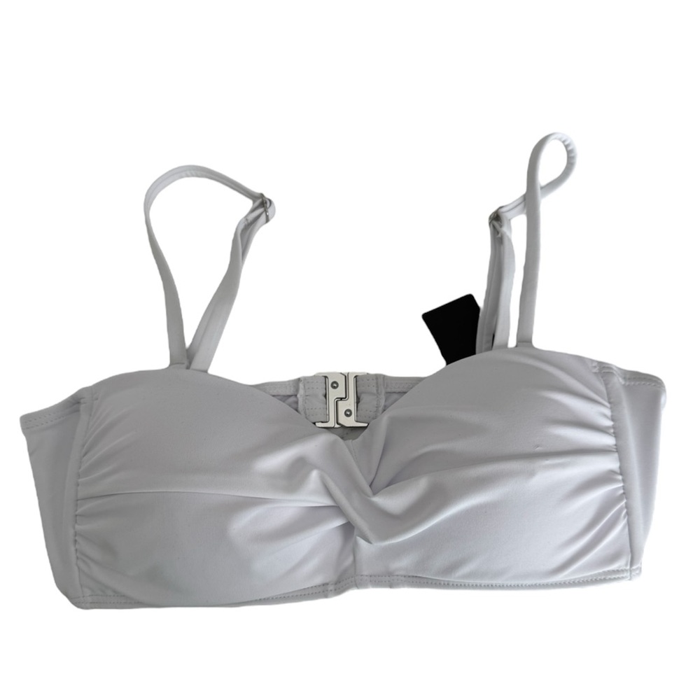 White Bandeau Swim Top